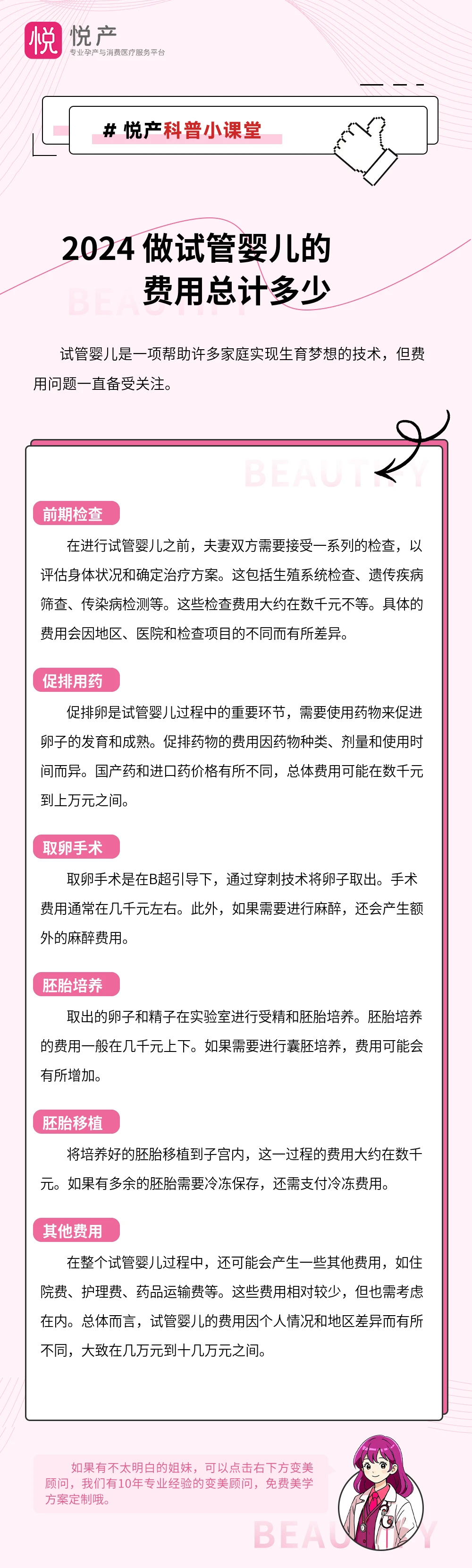 2024 做试管婴儿的费用总计多少