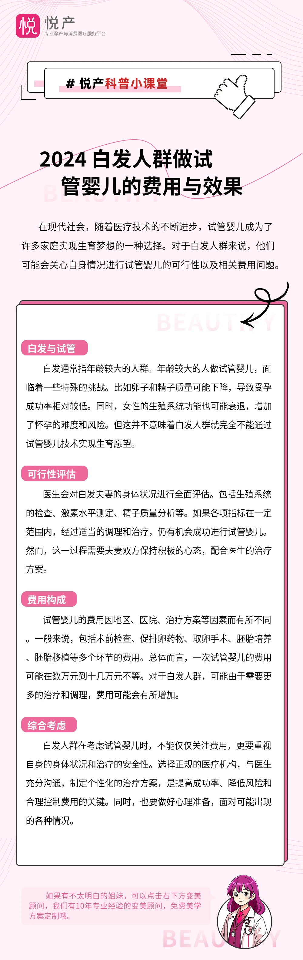 2024 白发人群做试管婴儿的费用与效果