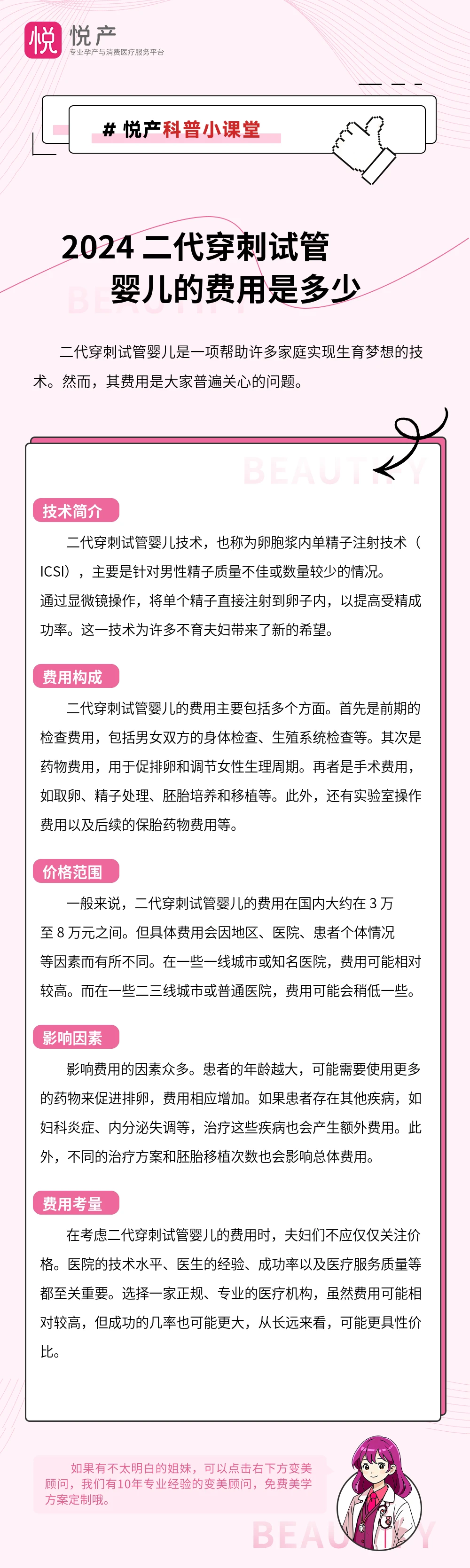2024 二代穿刺试管婴儿的费用是多少