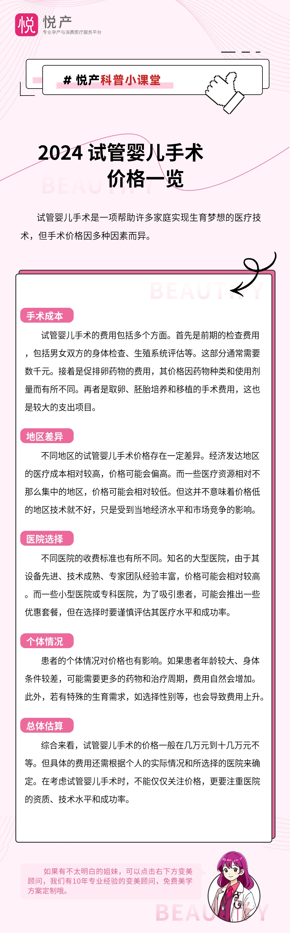 2024 试管婴儿手术价格一览