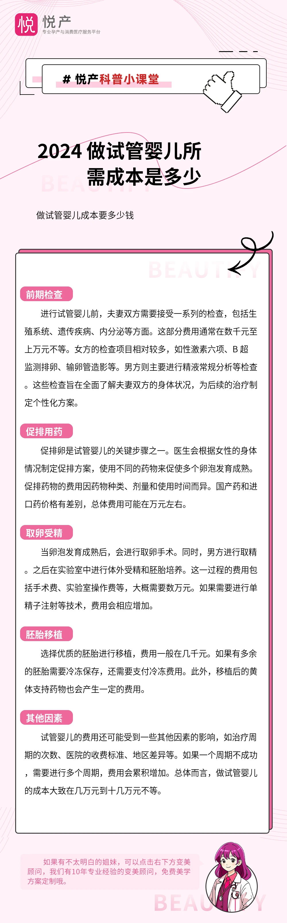 2024 做试管婴儿所需成本是多少