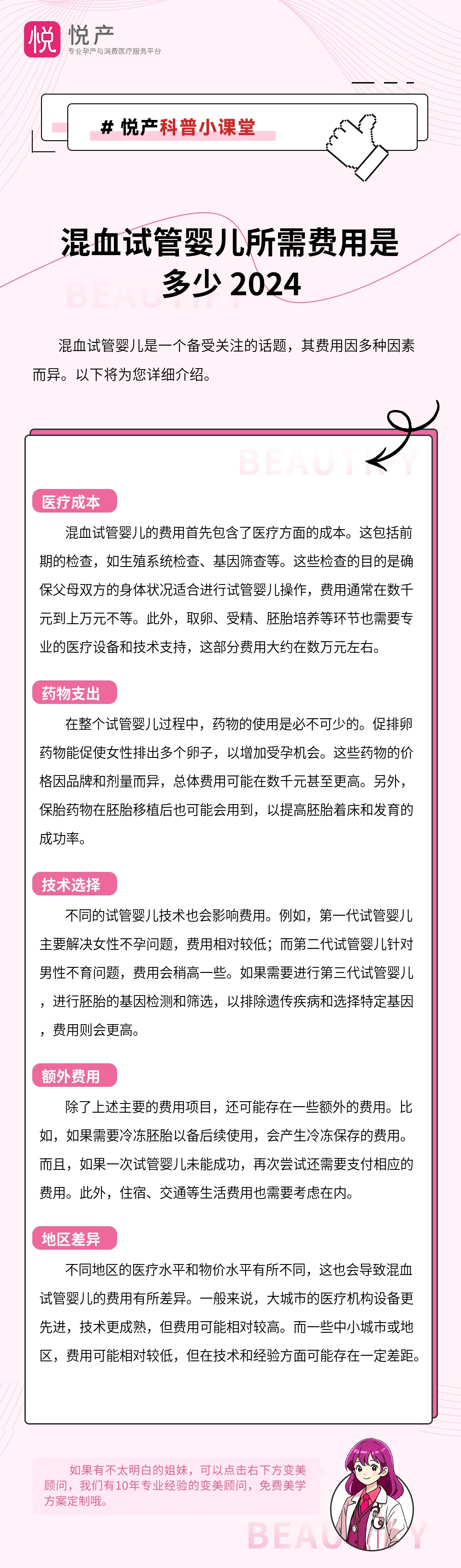 混血试管婴儿所需费用是多少 2024