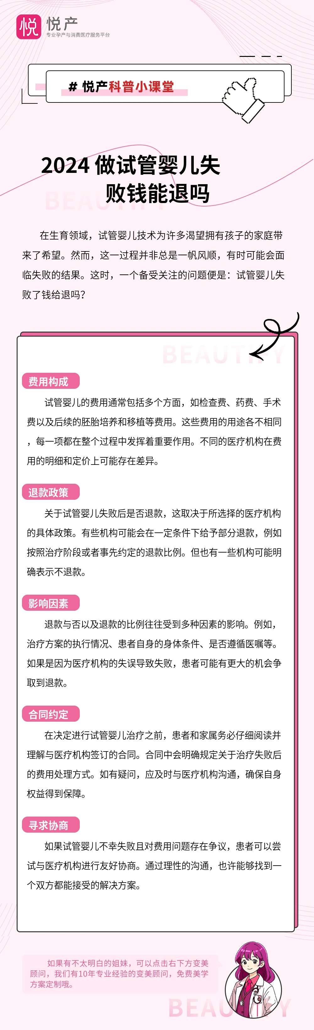 2024 做试管婴儿失败钱能退吗