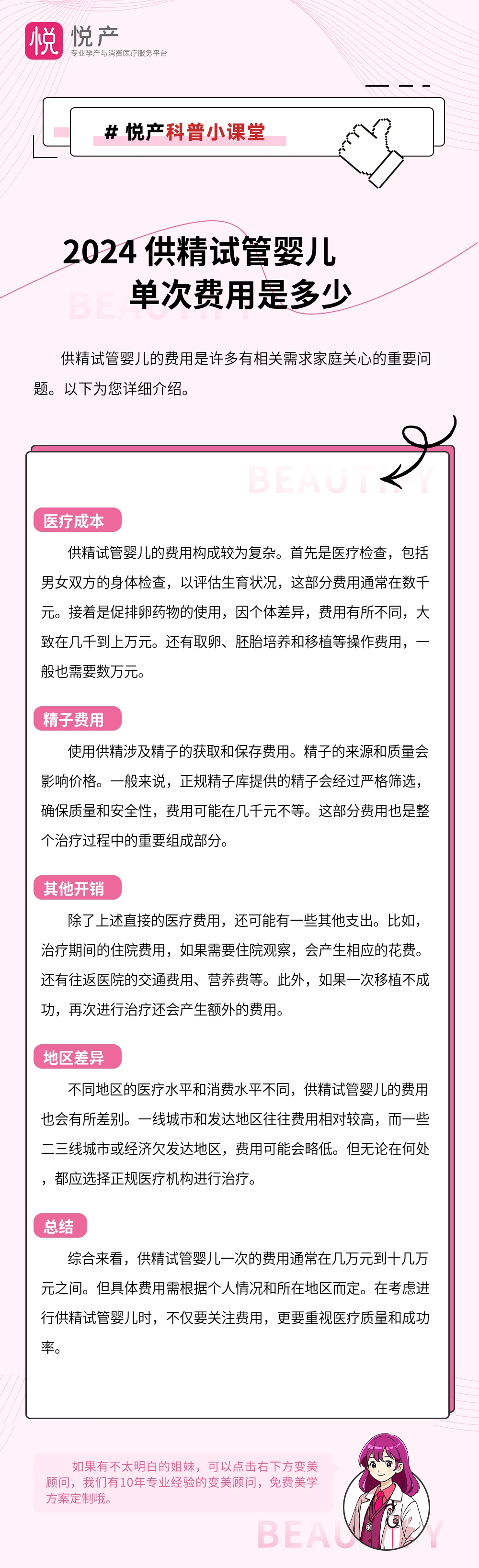 2024 供精试管婴儿单次费用是多少