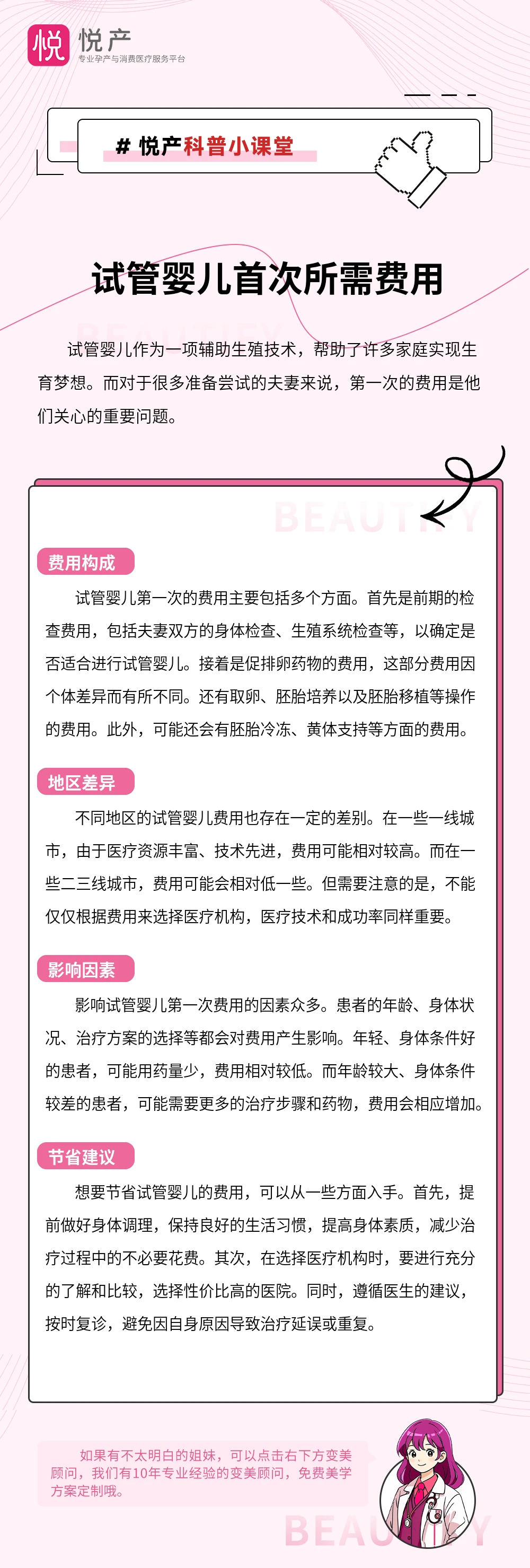 试管婴儿首次所需费用
