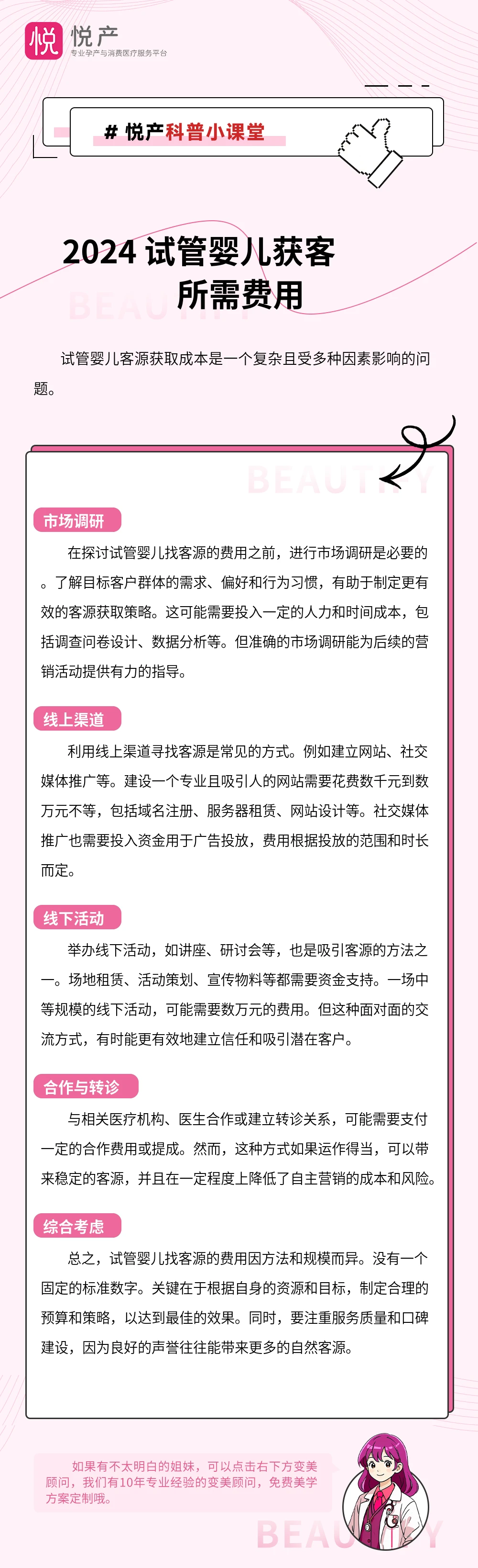 2024 试管婴儿获客所需费用