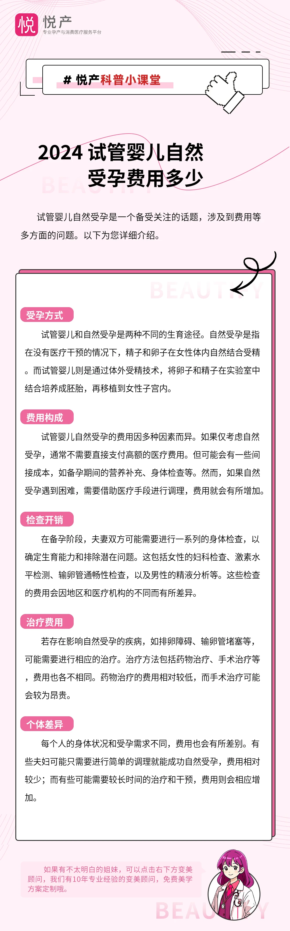 2024 试管婴儿自然受孕费用多少