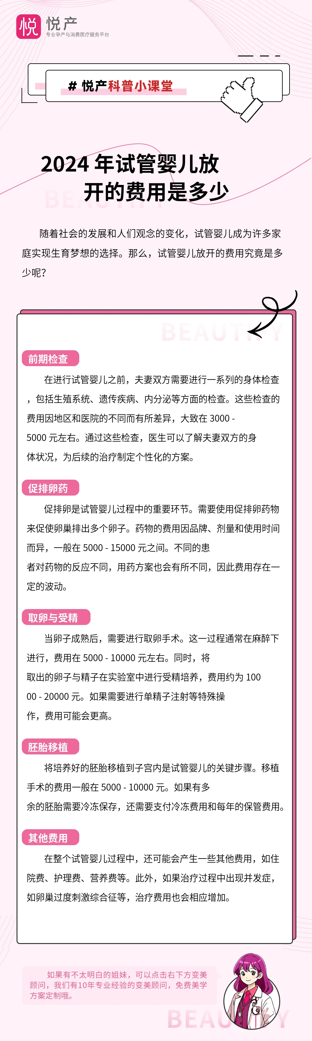 2024 年试管婴儿放开的费用是多少