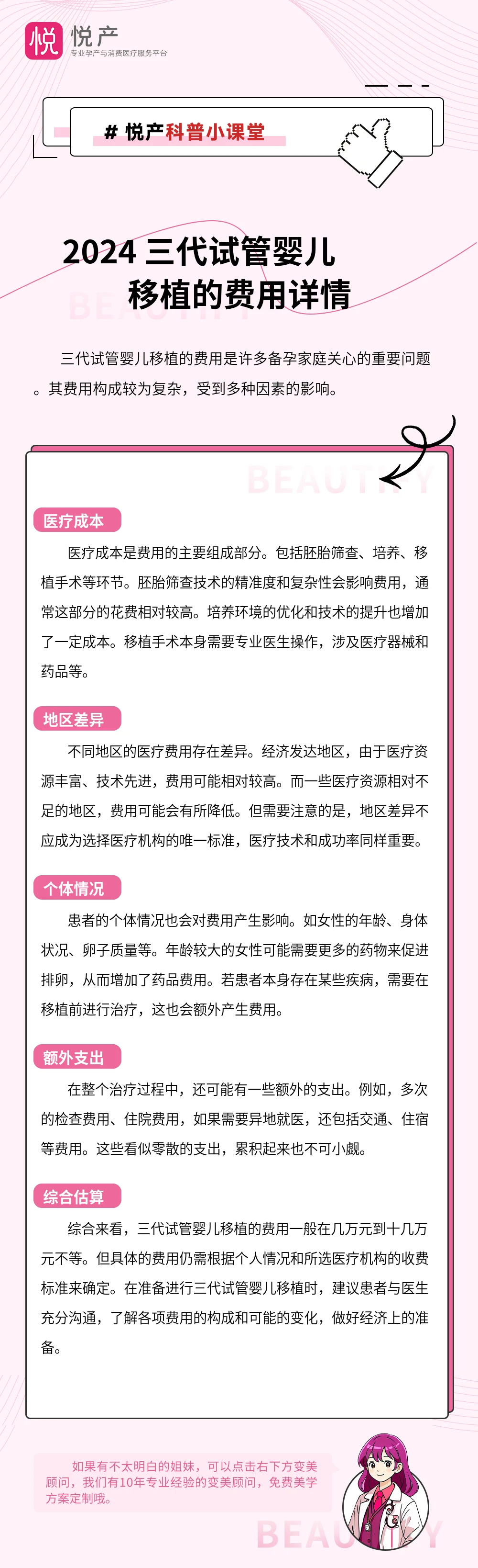 2024 三代试管婴儿移植的费用详情