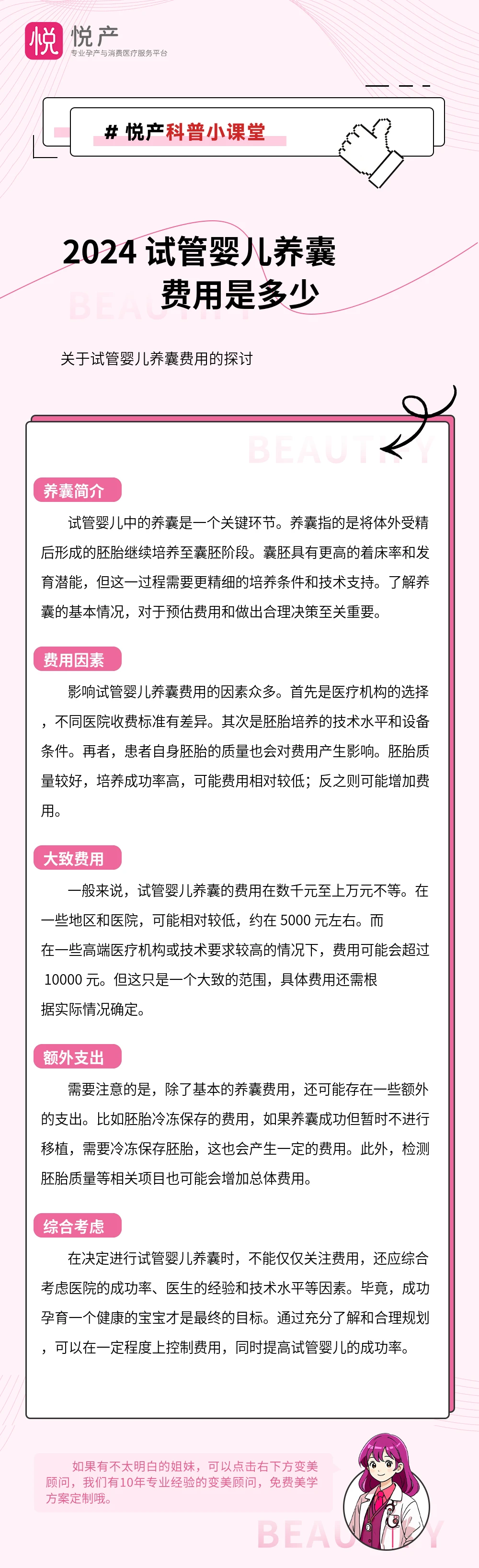 2024 试管婴儿养囊费用是多少