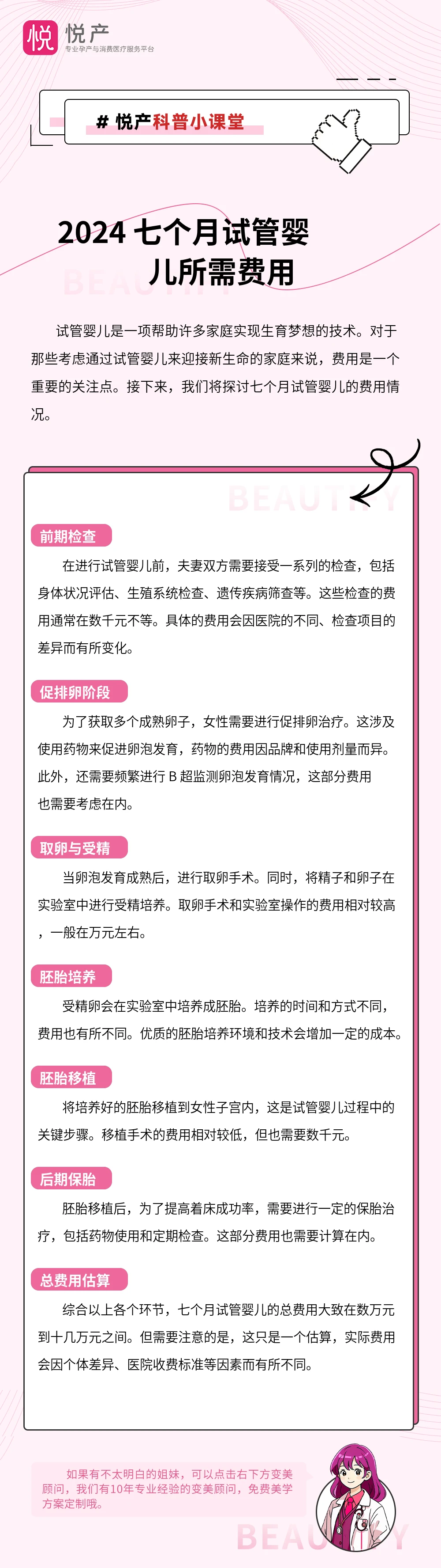 2024 七个月试管婴儿所需费用