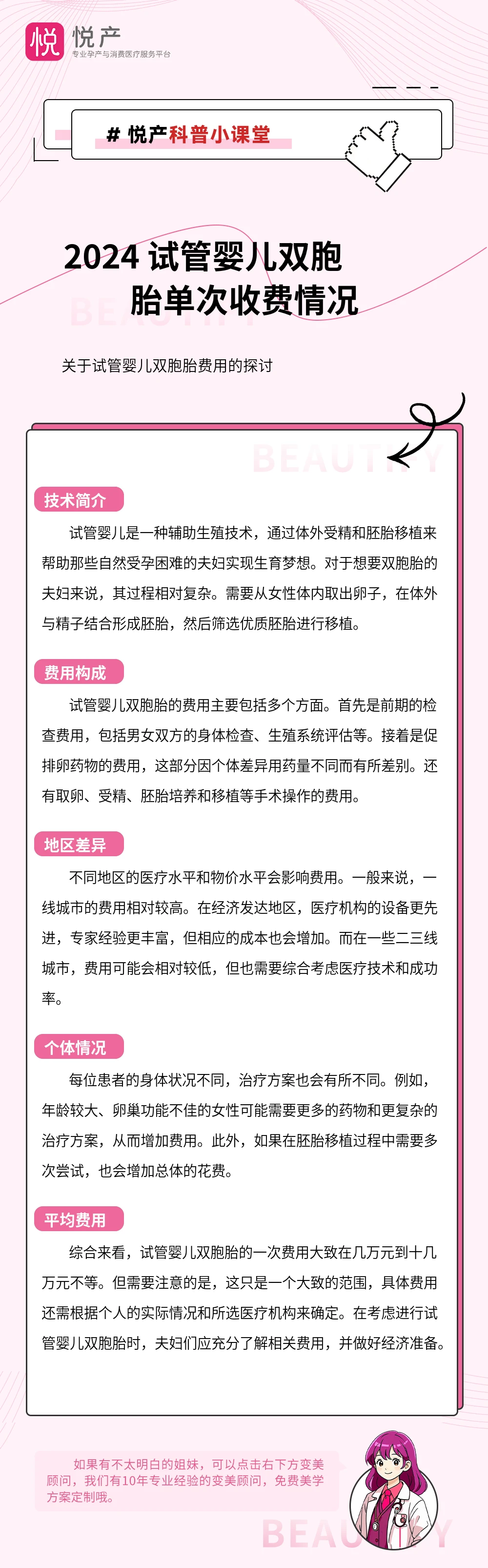 2024 试管婴儿双胞胎单次收费情况