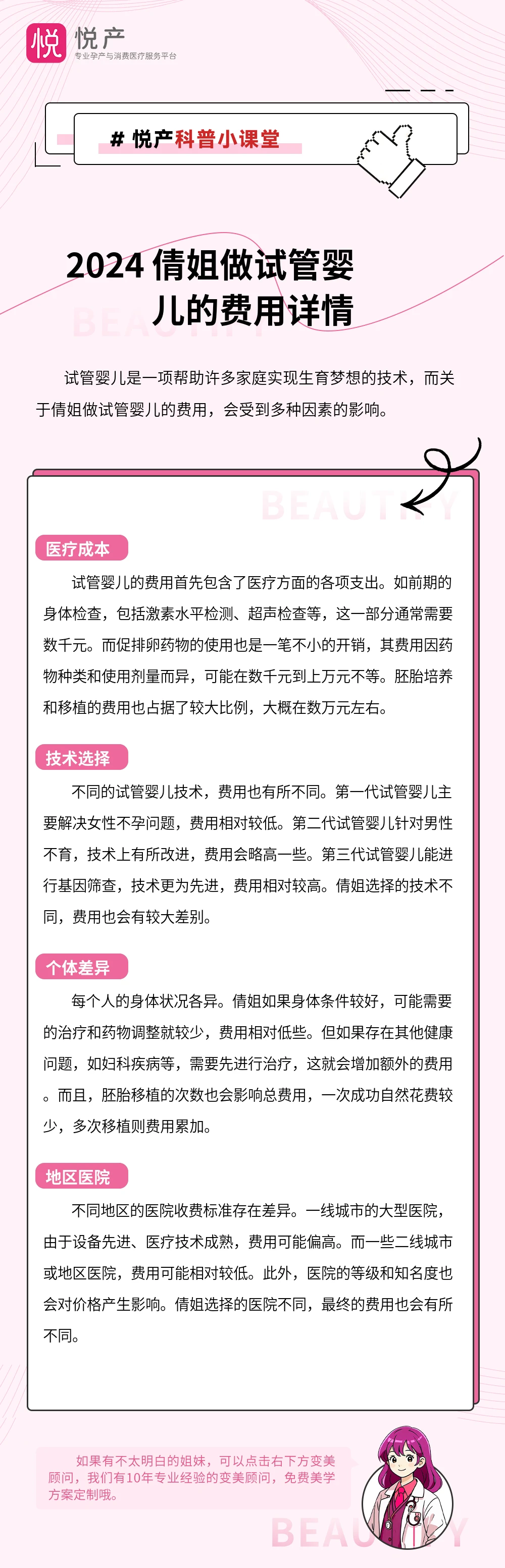 2024 倩姐做试管婴儿的费用详情