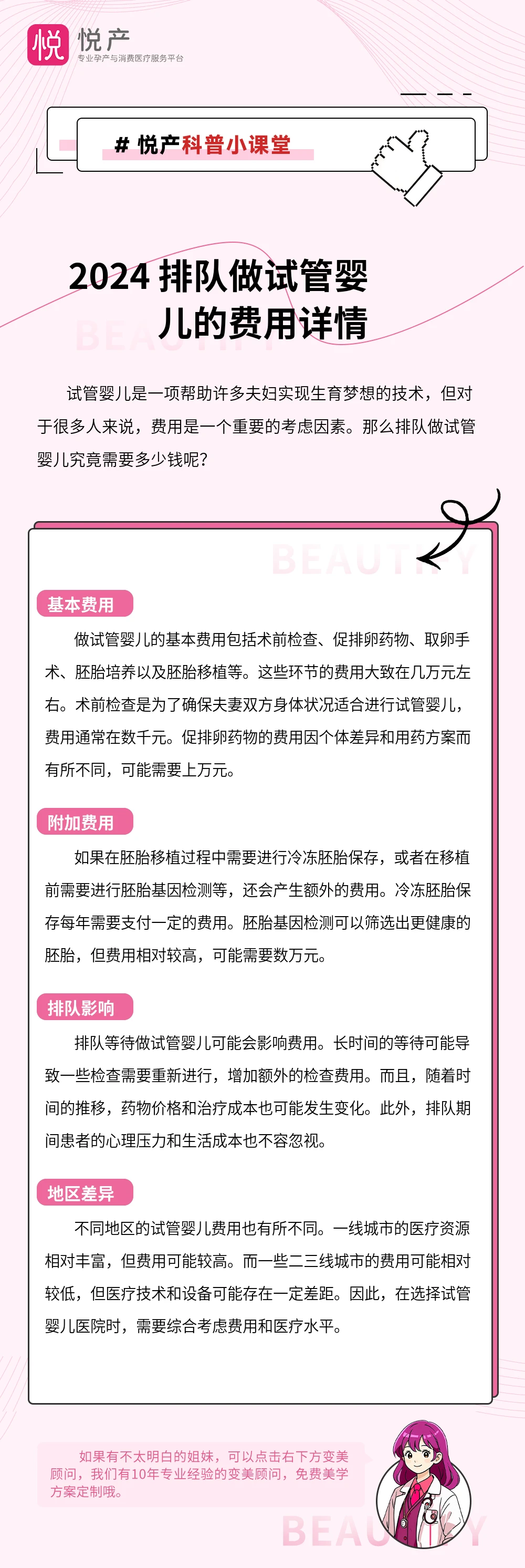 2024 排队做试管婴儿的费用详情