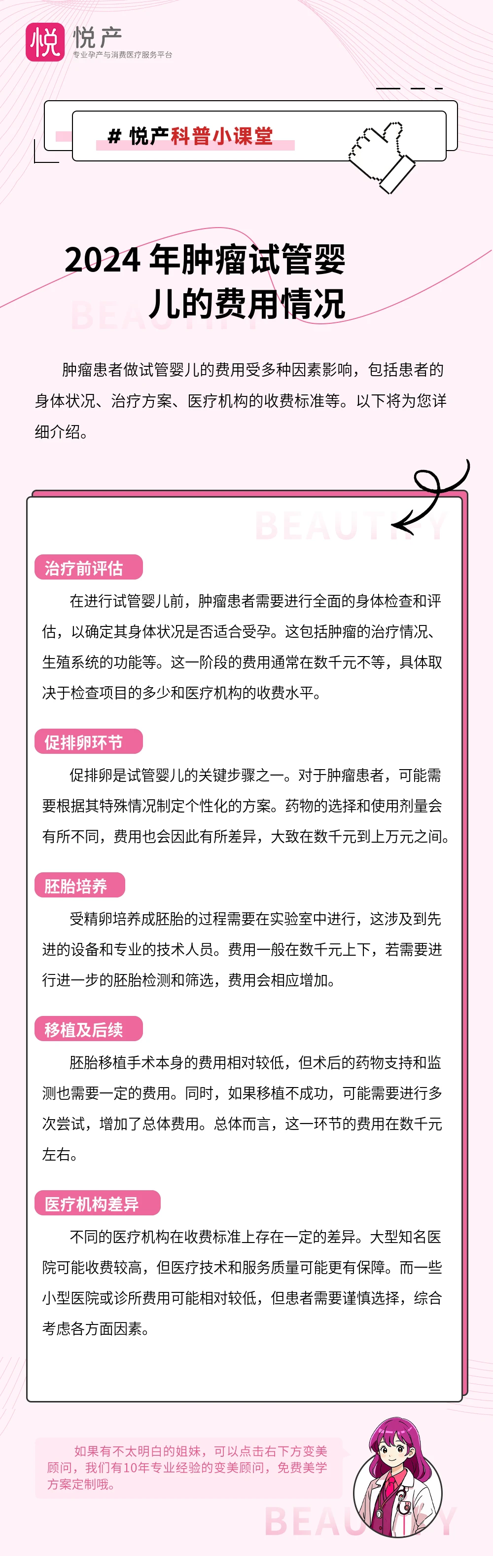 2024 年肿瘤试管婴儿的费用情况
