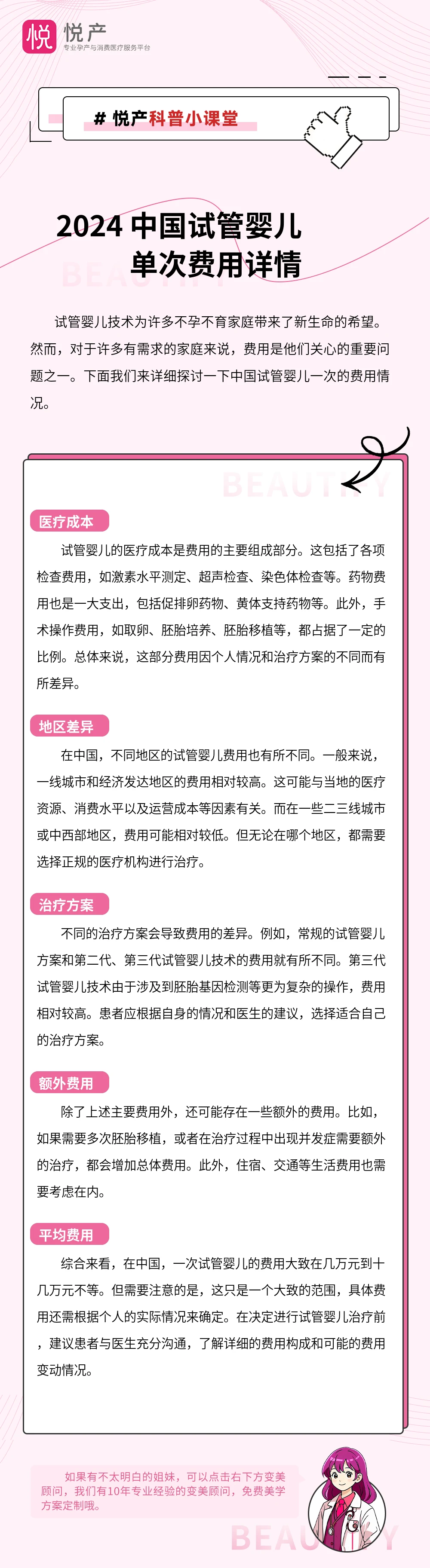 2024 中国试管婴儿单次费用详情