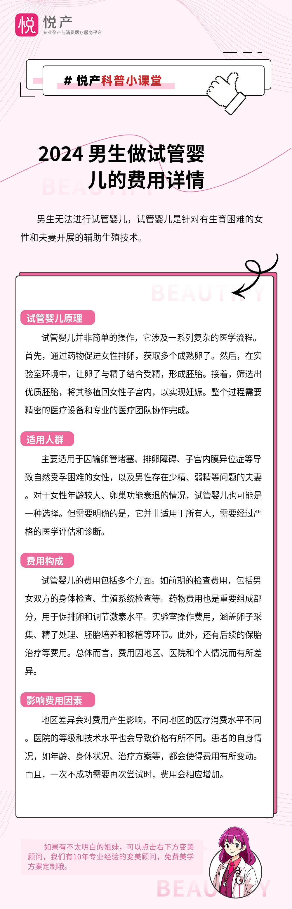 2024 男生做试管婴儿的费用详情
