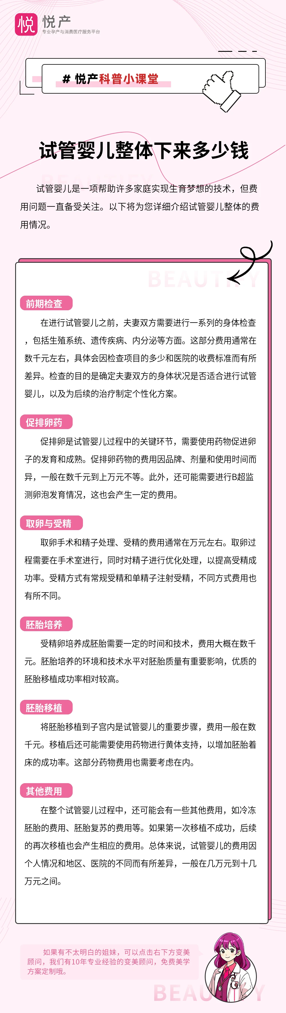试管婴儿整体下来多少钱