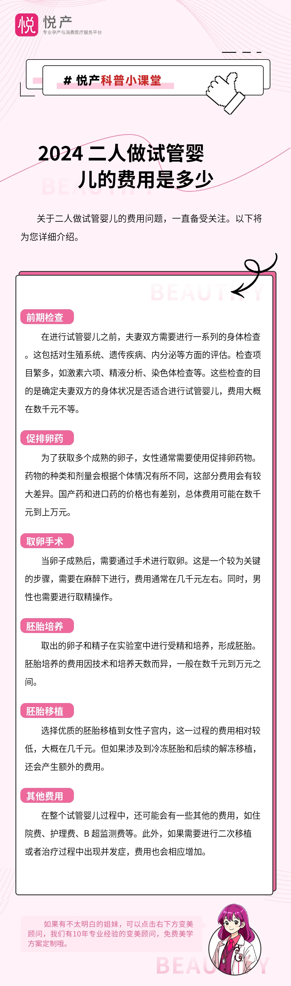 2024 二人做试管婴儿的费用是多少