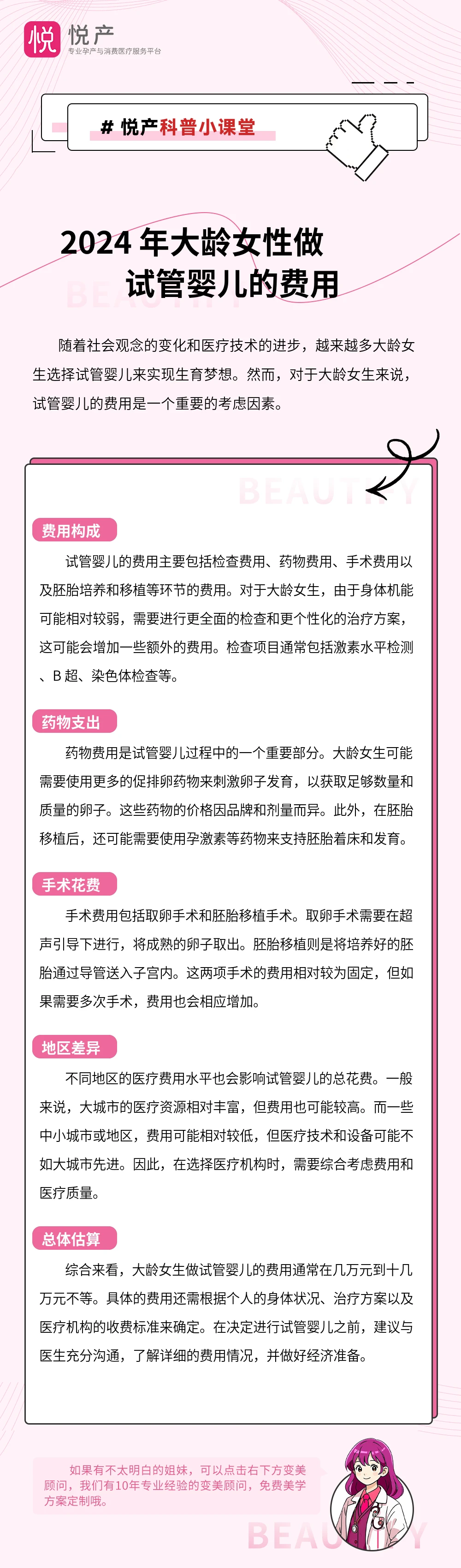 2024 年大龄女性做试管婴儿的费用