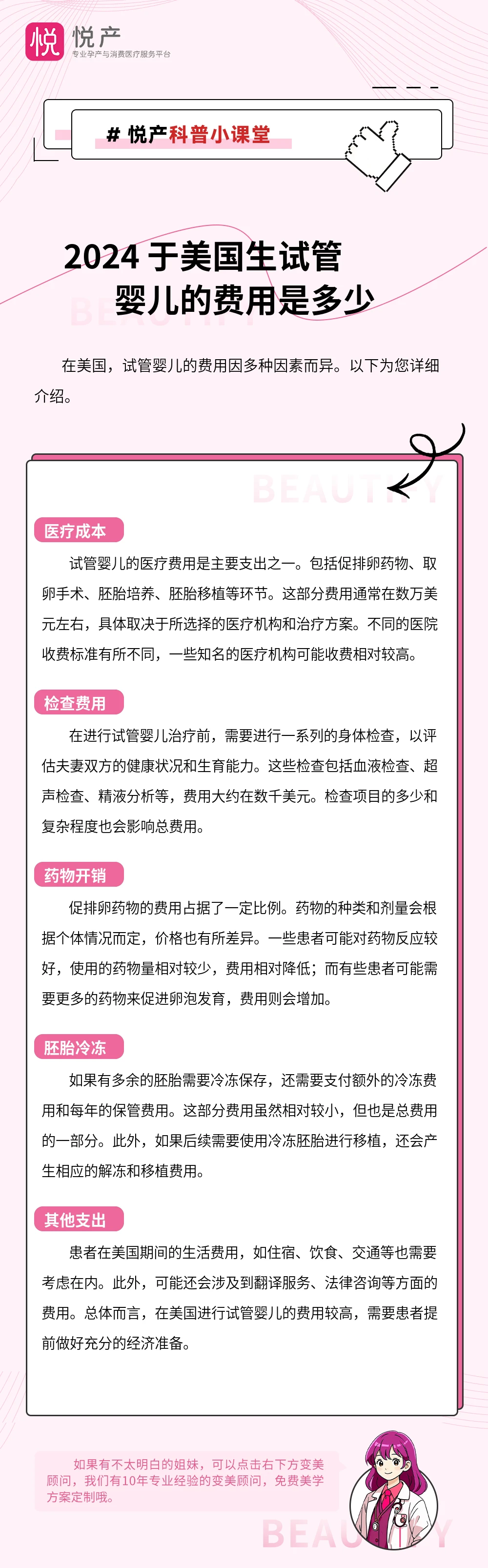 2024 于美国生试管婴儿的费用是多少