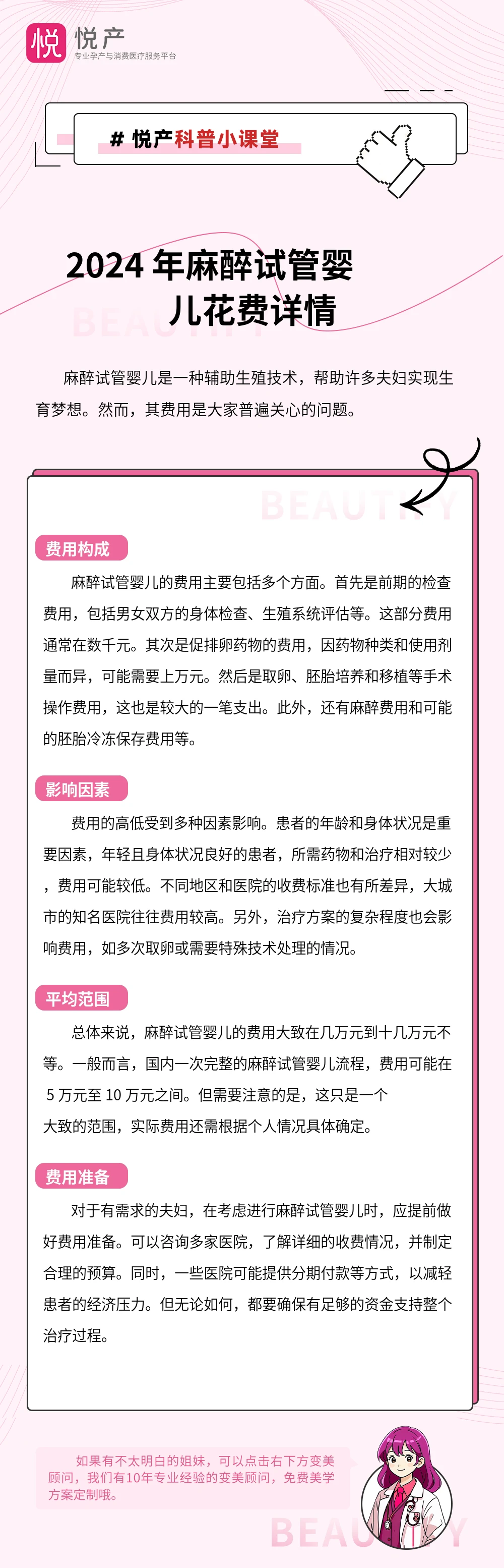 2024 年麻醉试管婴儿花费详情