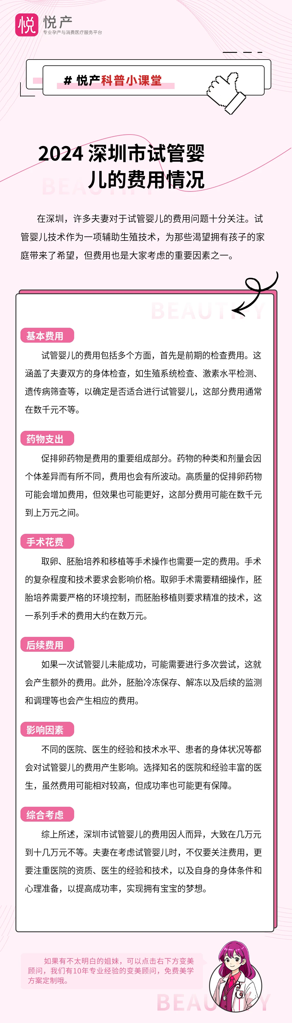 2024 深圳市试管婴儿的费用情况