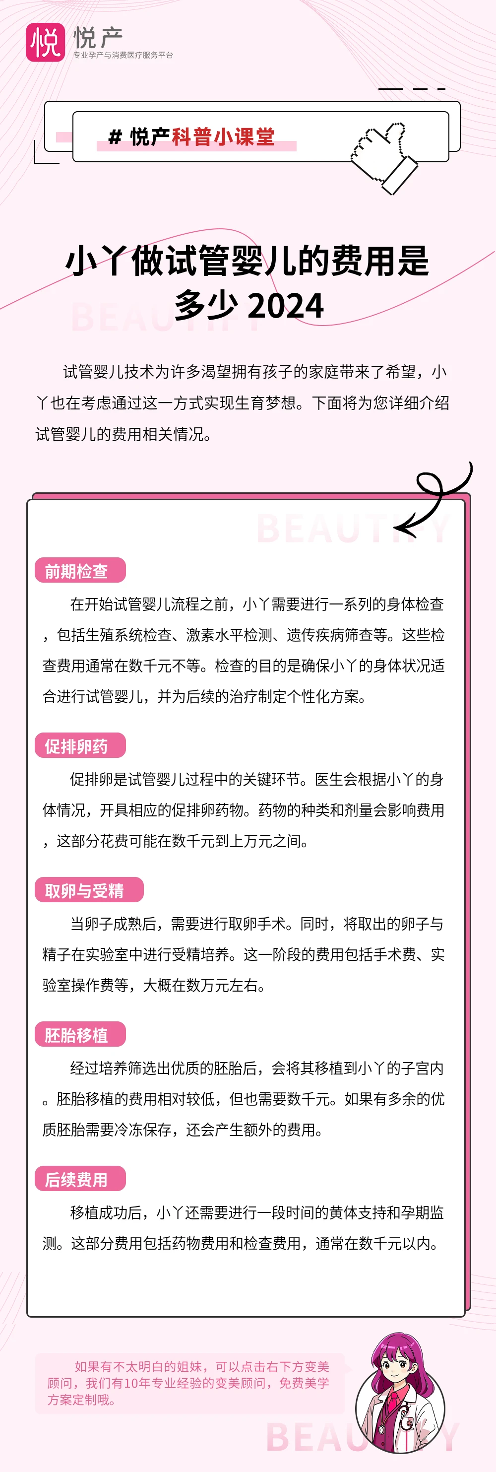 小丫做试管婴儿的费用是多少 2024