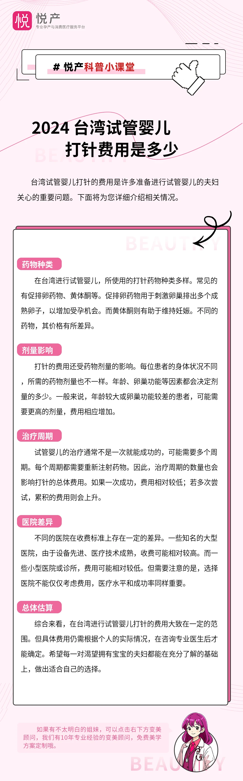 2024 台湾试管婴儿打针费用是多少
