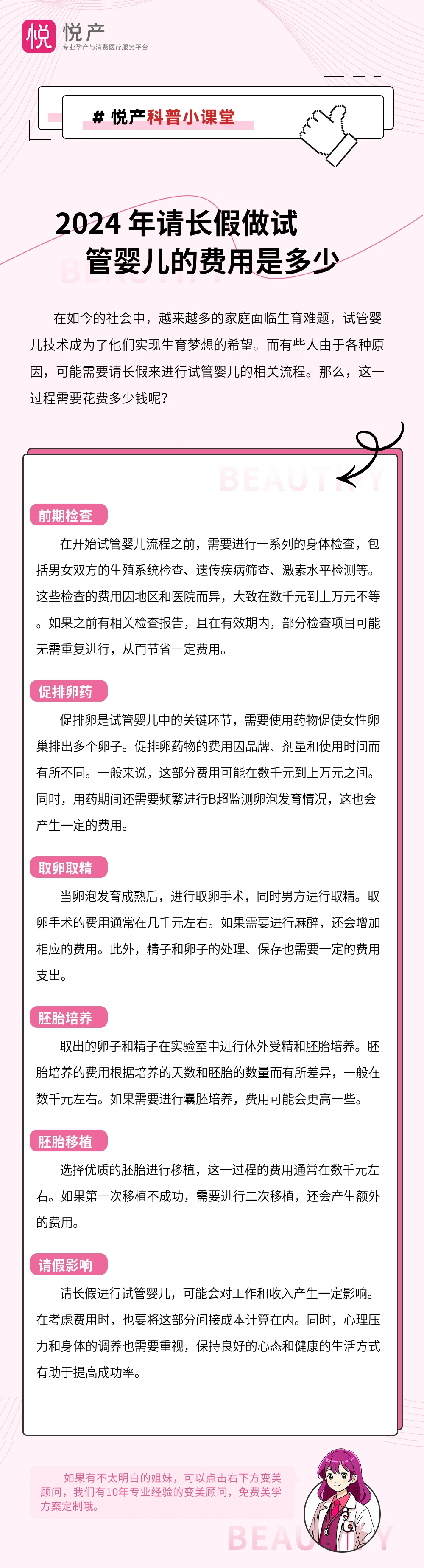2024 年请长假做试管婴儿的费用是多少