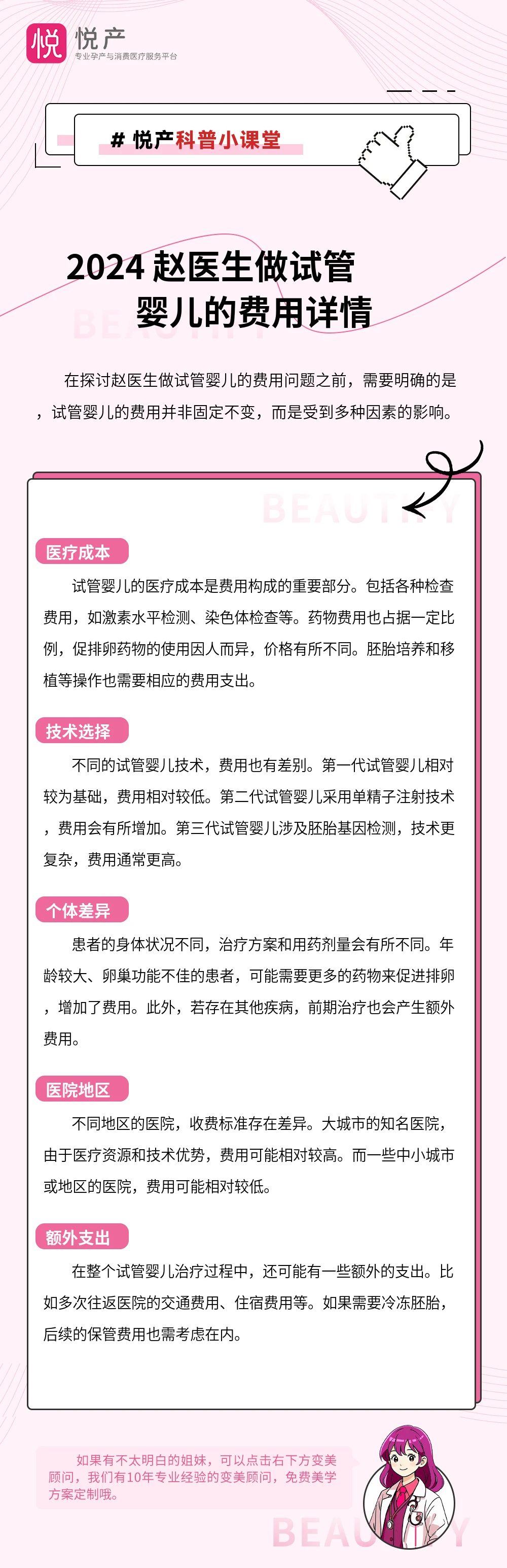 2024 赵医生做试管婴儿的费用详情