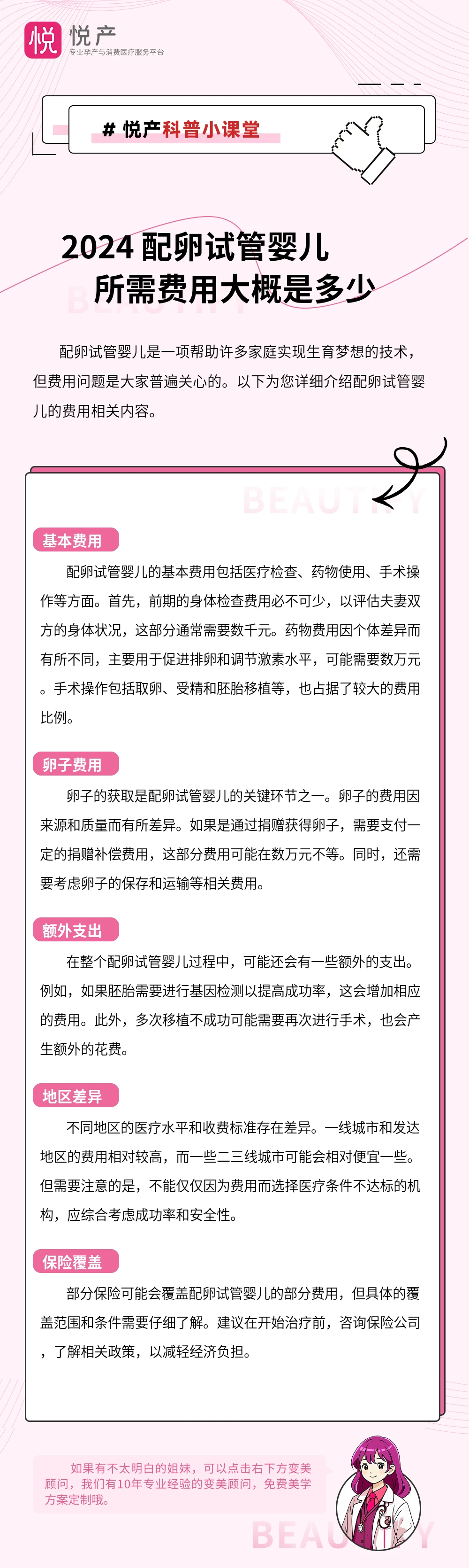 2024 配卵试管婴儿所需费用大概是多少