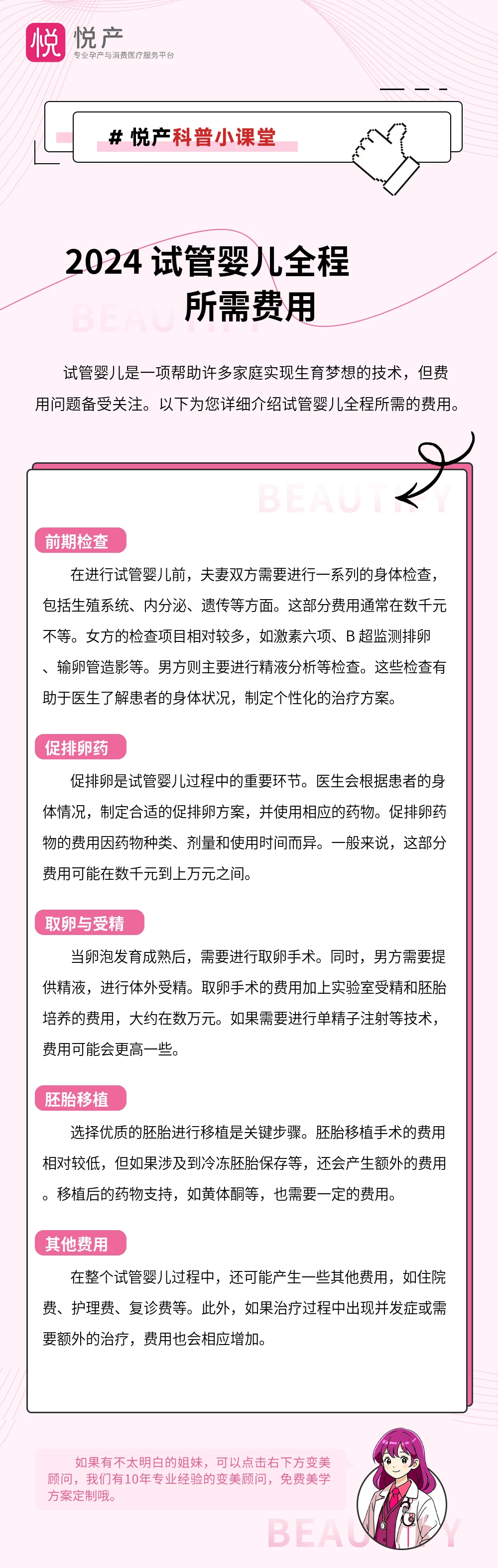 2024 试管婴儿全程所需费用