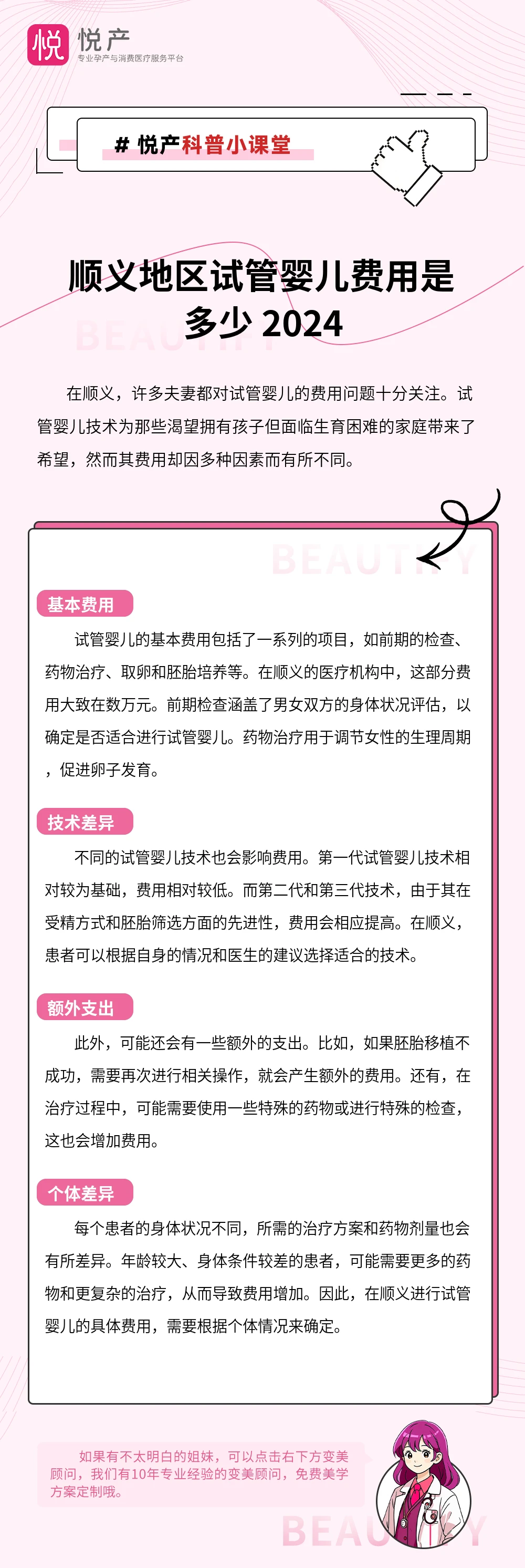 顺义地区试管婴儿费用是多少 2024