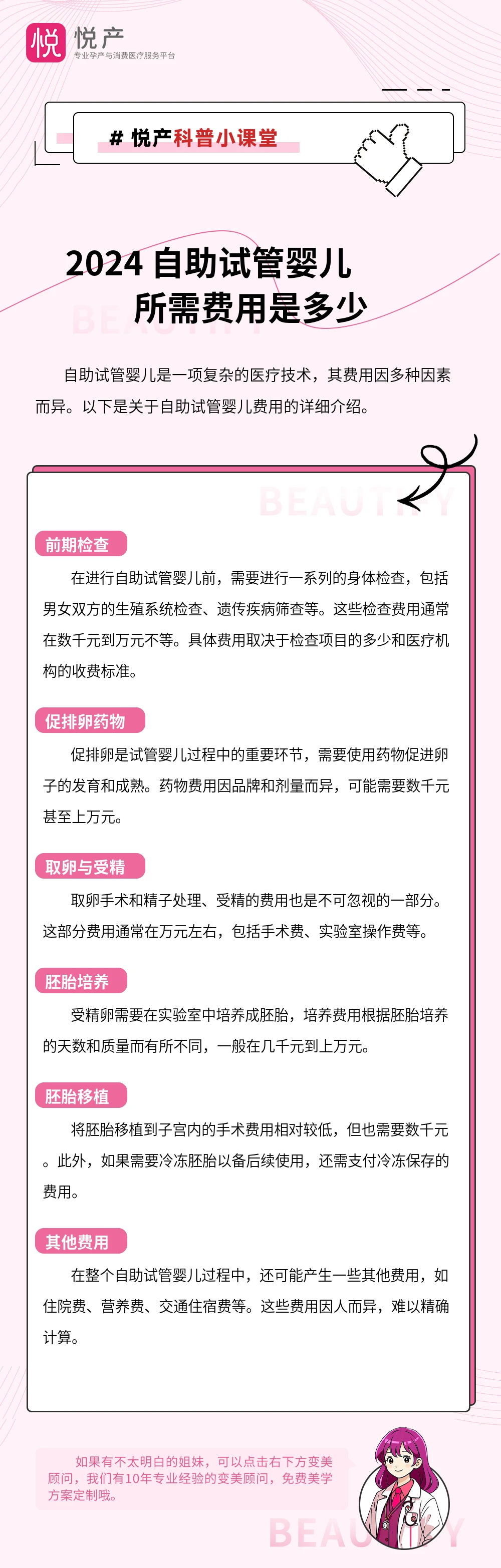 2024 自助试管婴儿所需费用是多少