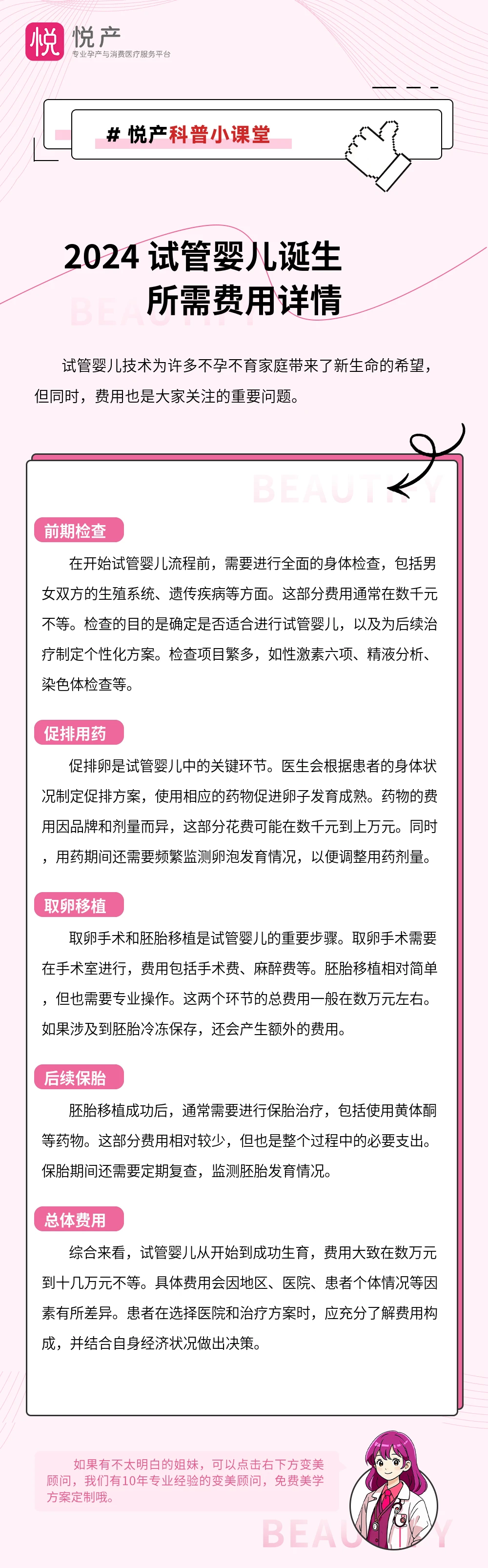 2024 试管婴儿诞生所需费用详情