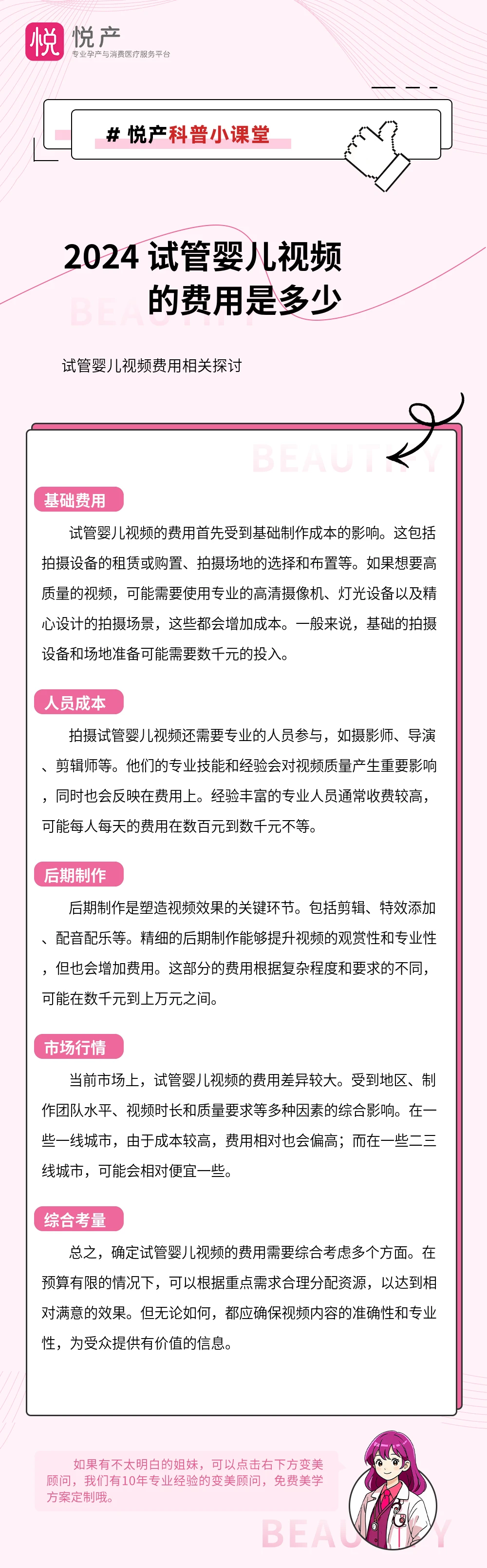 2024 试管婴儿视频的费用是多少