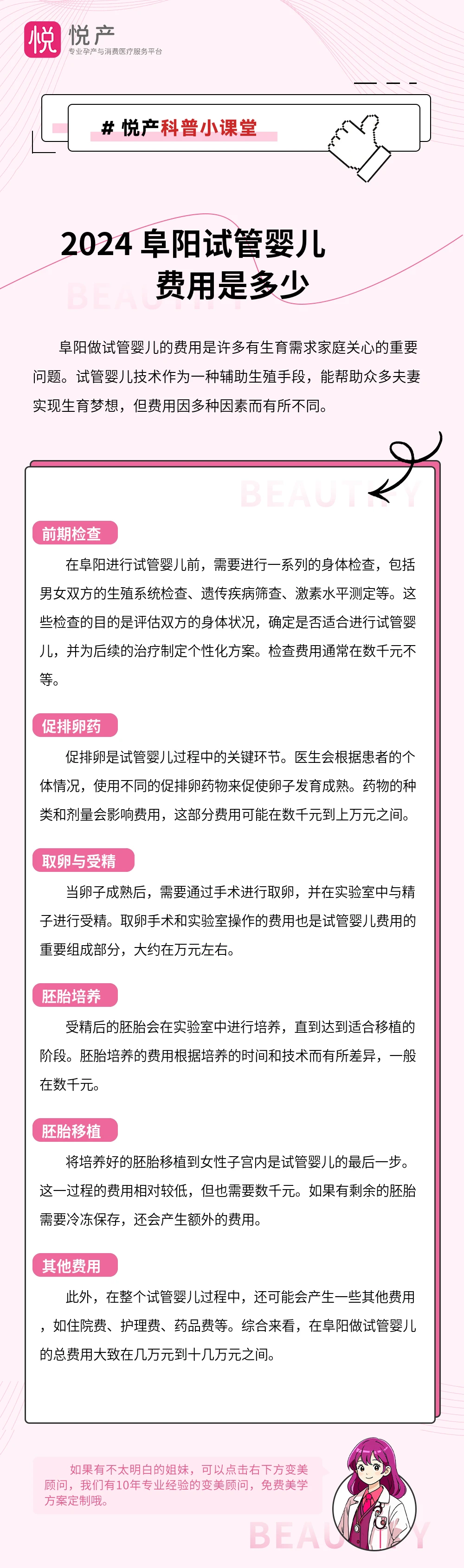 2024 阜阳试管婴儿费用是多少
