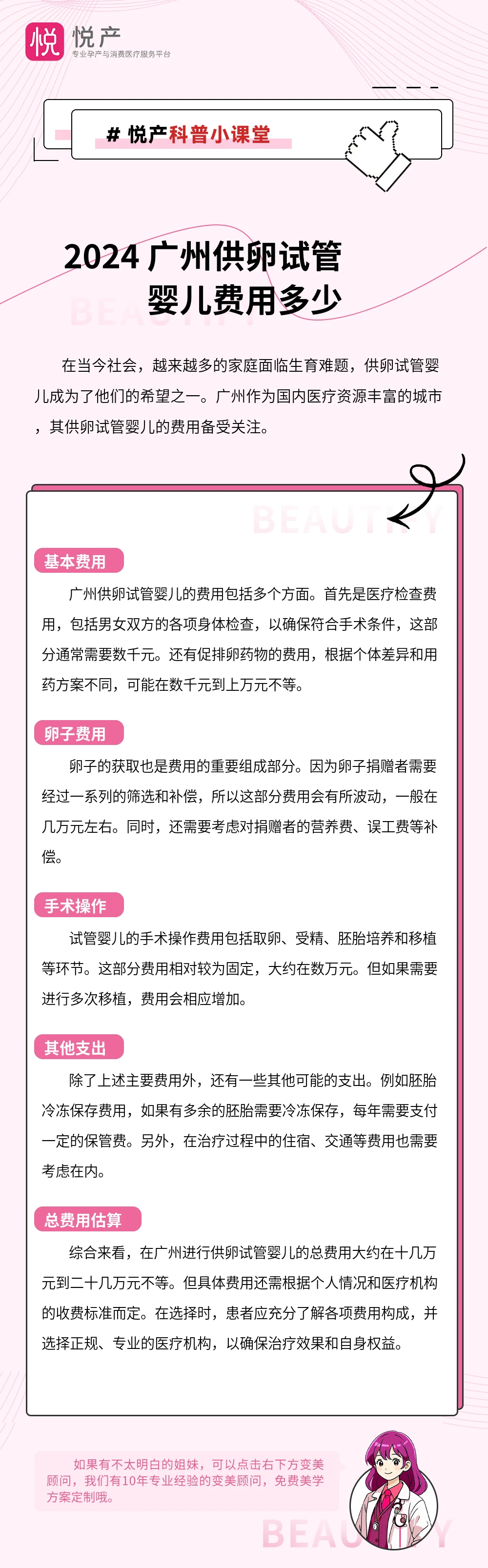 2024 广州供卵试管婴儿费用多少