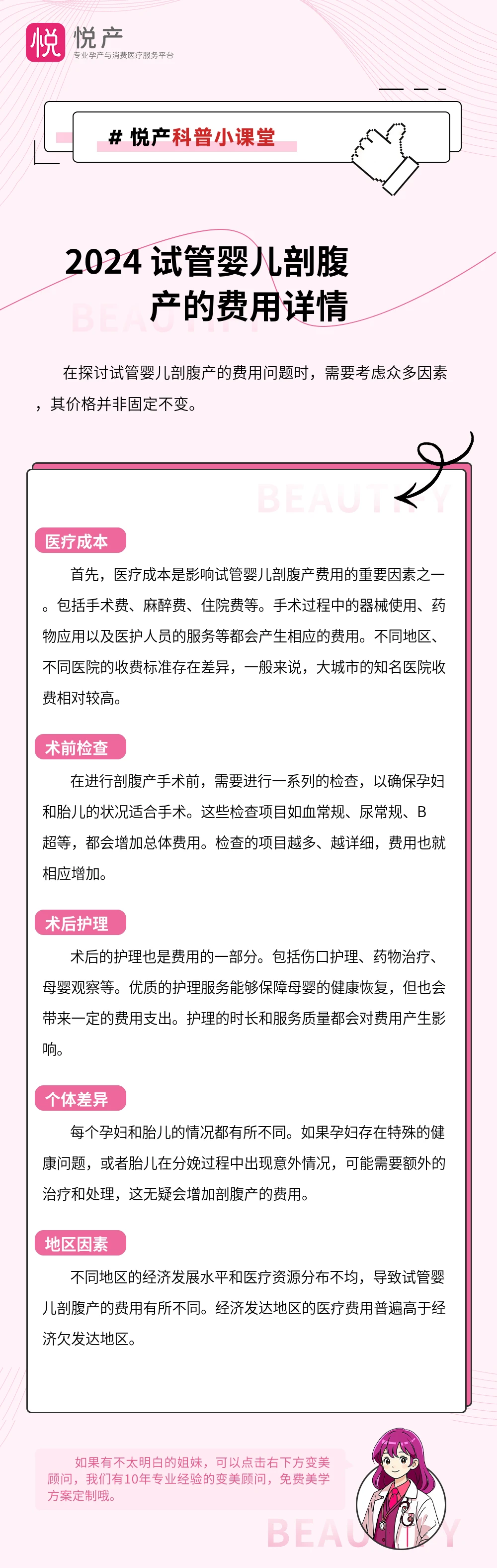 2024 试管婴儿剖腹产的费用详情