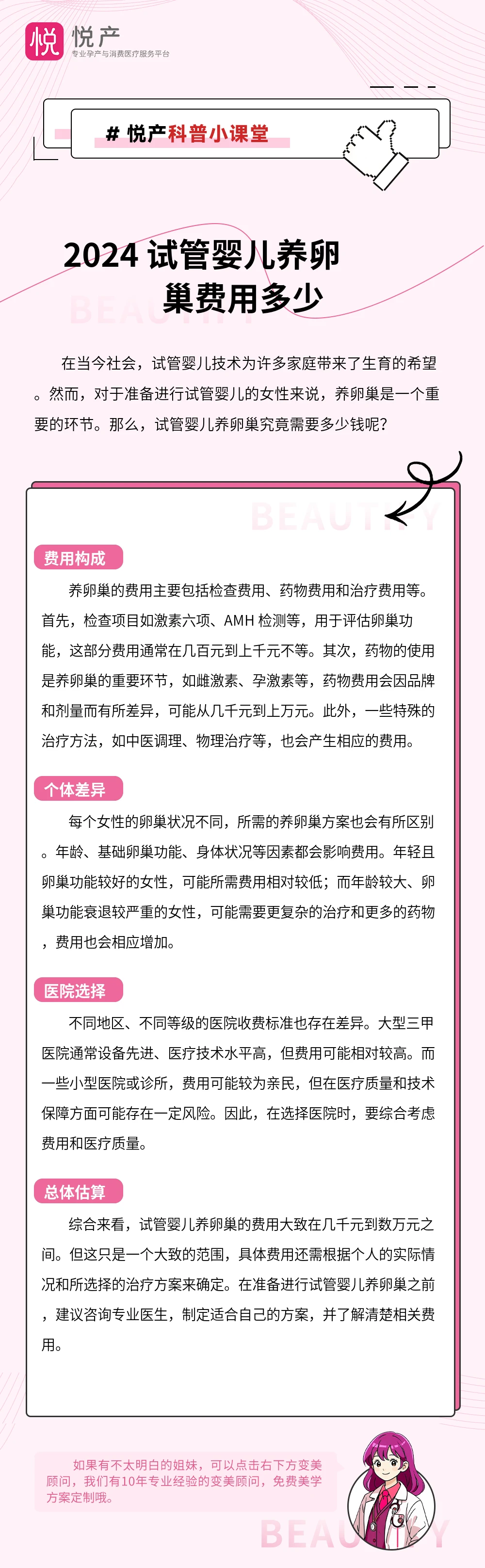 2024 试管婴儿养卵巢费用多少