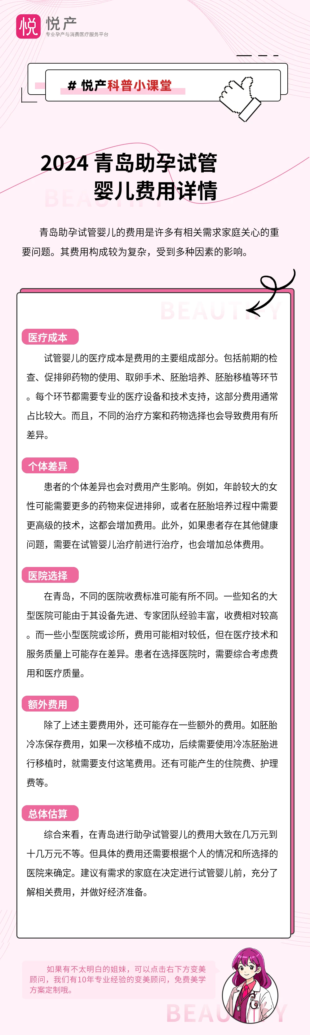 2024 青岛助孕试管婴儿费用详情