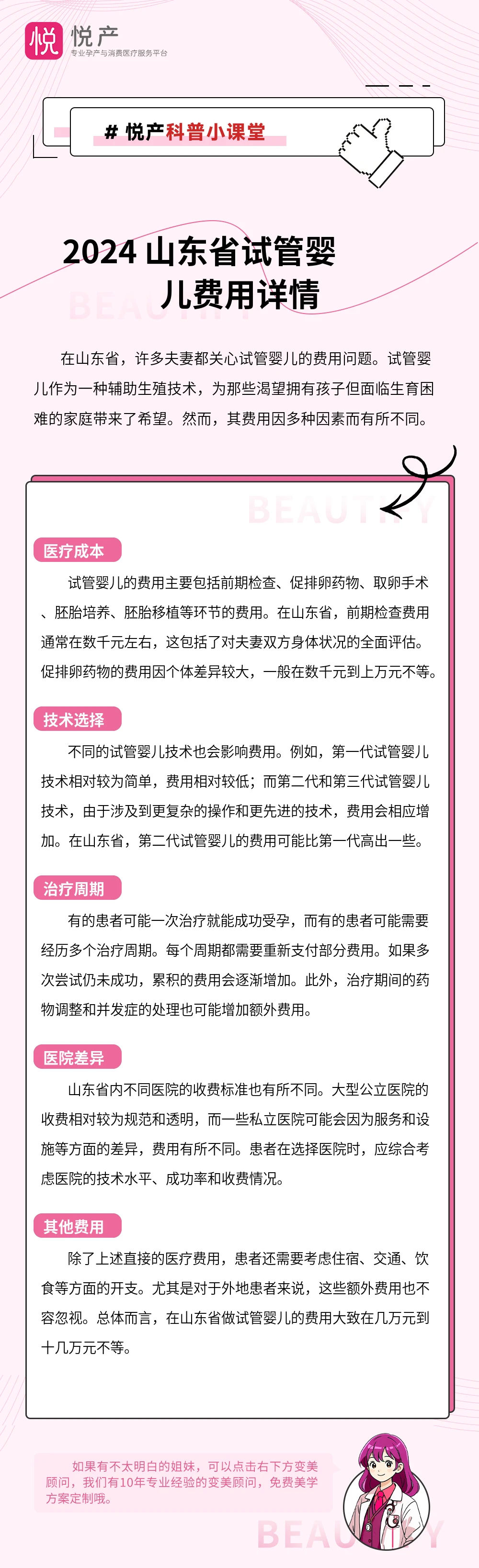 2024 山东省试管婴儿费用详情
