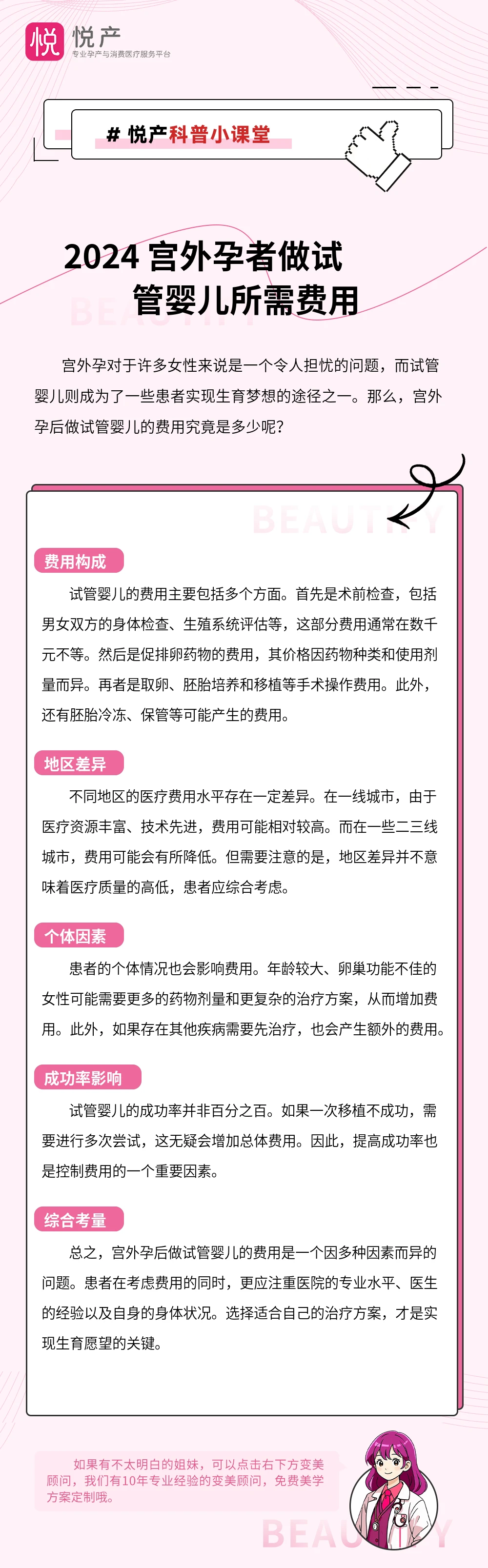 2024 宫外孕者做试管婴儿所需费用