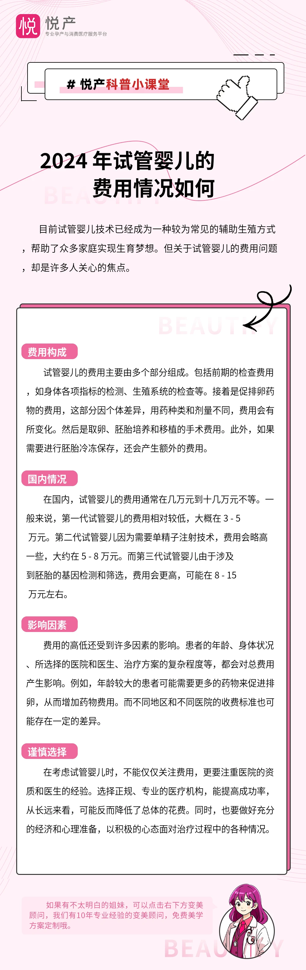 2024 年试管婴儿的费用情况如何