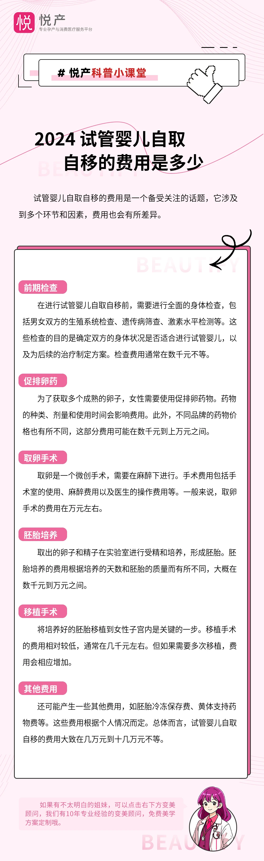 2024 试管婴儿自取自移的费用是多少