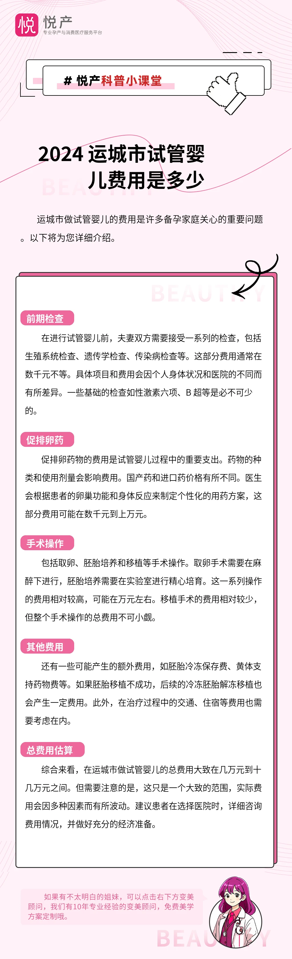 2024 运城市试管婴儿费用是多少